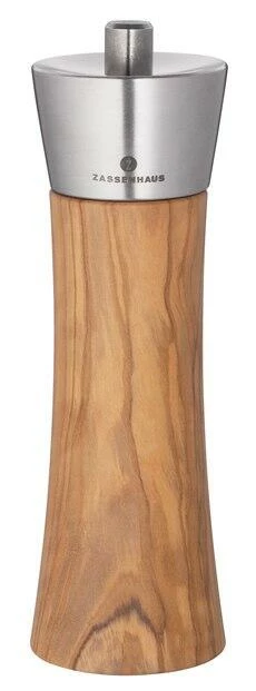 Zassenhaus Pfeffermühle Augsburg Aus Edelstahl/ Olivenholz