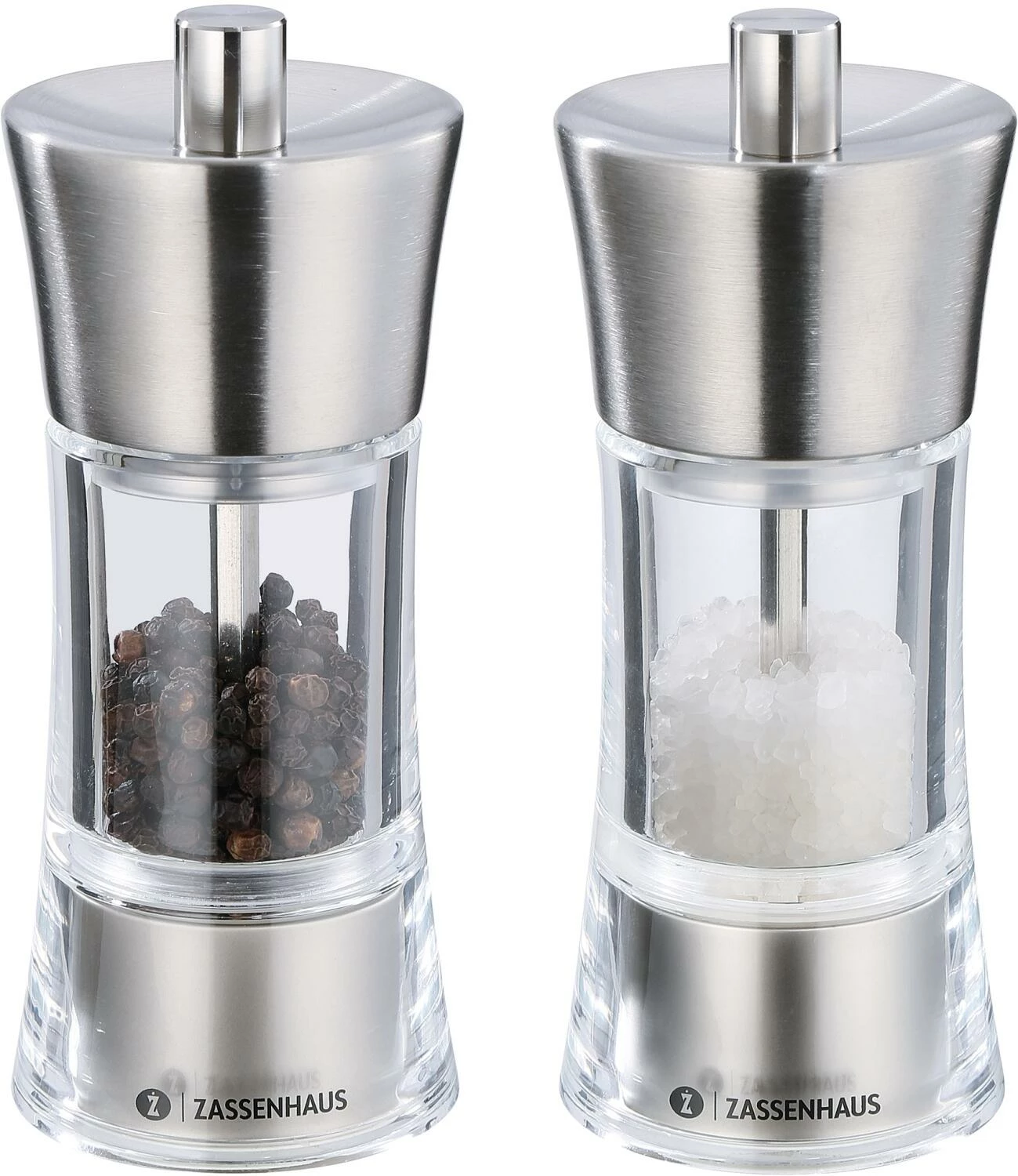 Zassenhaus Mühlen-Set Aachen Edelstahl/Acryl