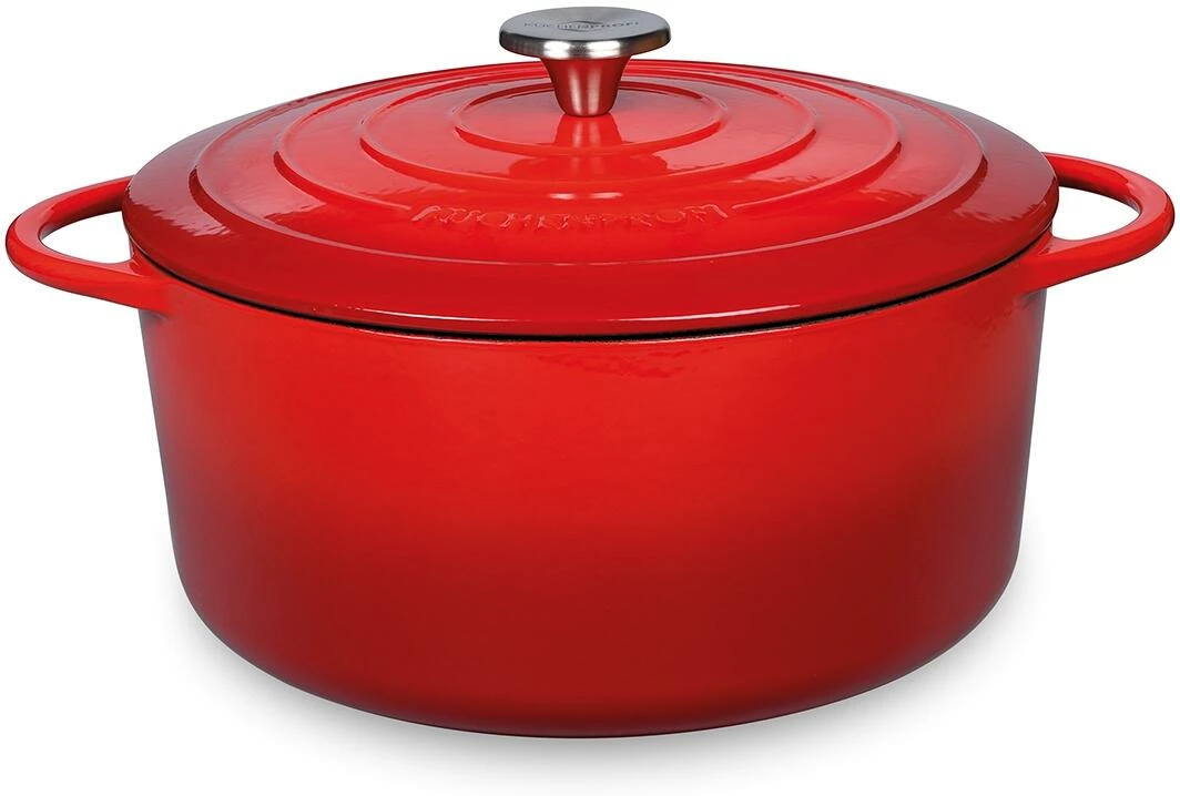 Küchenprofi Bratentopf Rund Aus Gusseisen Provence In Classic Red
