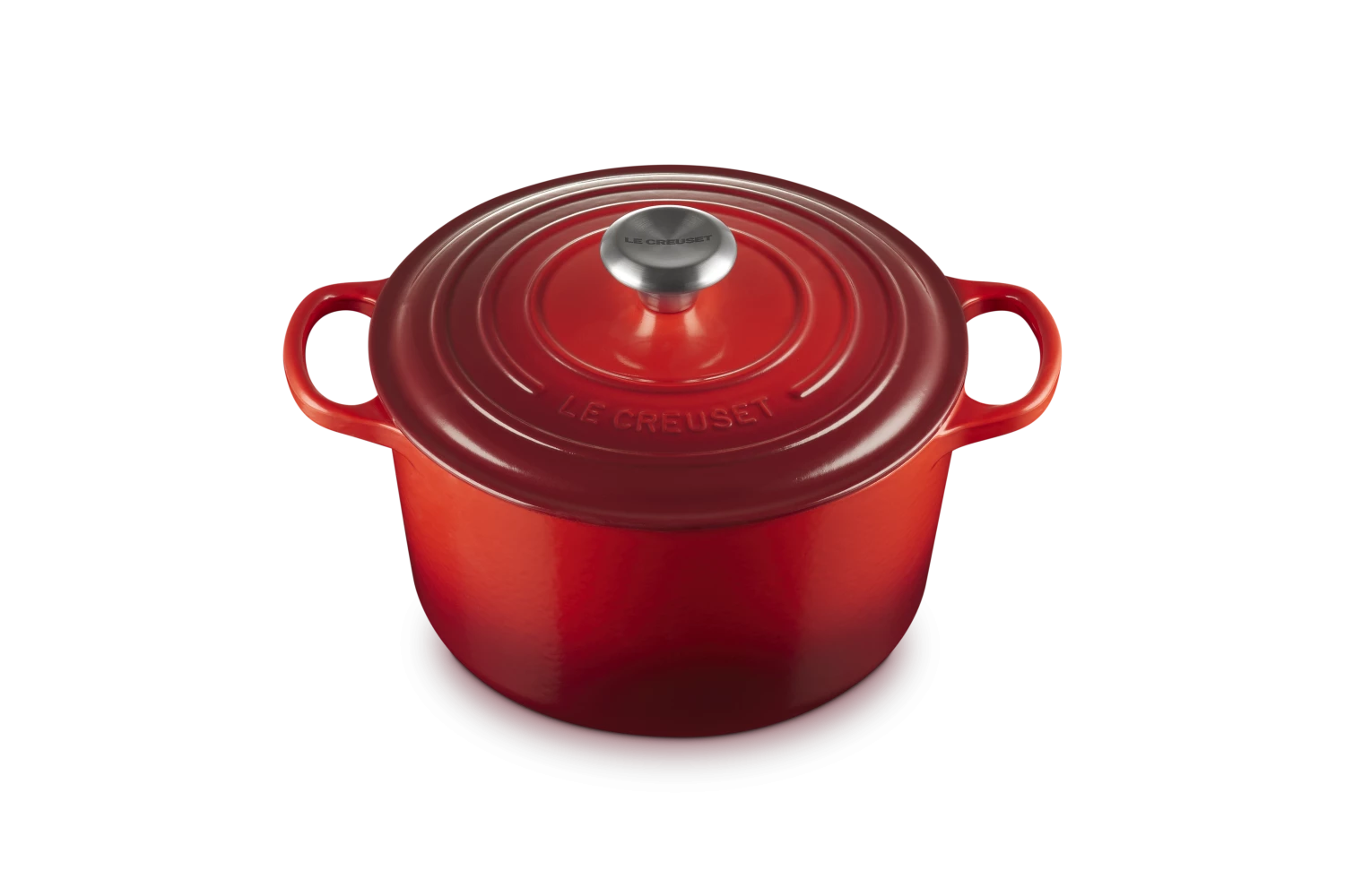 Le Creuset Hoher Bräter Signature Rund In Kirschrot – Bild 2