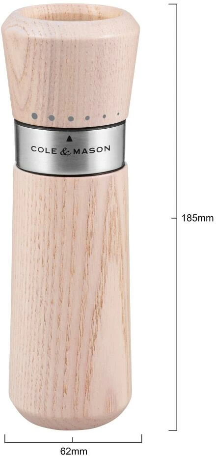 Cole & Mason Lyndhurst Nordic White Salz- Und Pfeffermühle Geschenkset, 18,5 Cm – Bild 2