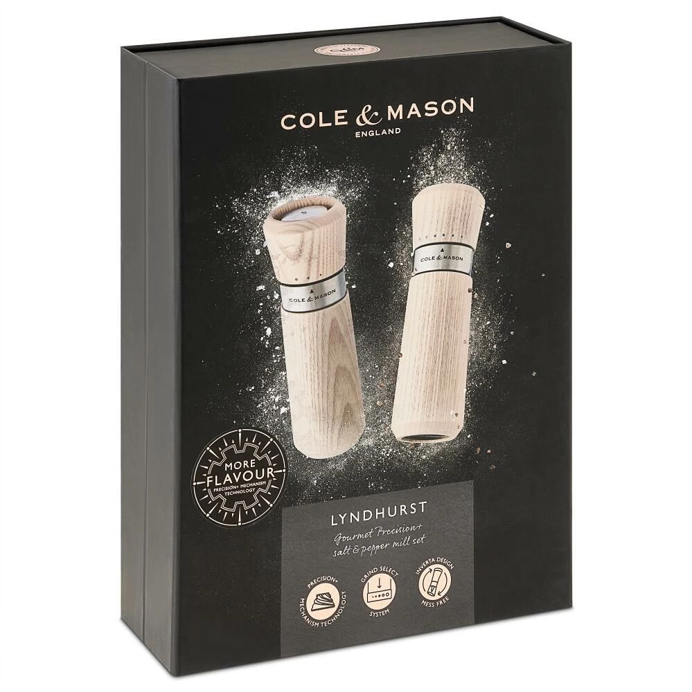 Cole & Mason Lyndhurst Nordic White Salz- Und Pfeffermühle Geschenkset, 18,5 Cm – Bild 10