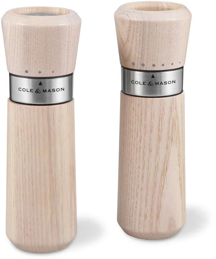 Cole & Mason Lyndhurst Nordic White Salz- Und Pfeffermühle Geschenkset, 18,5 Cm