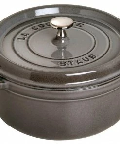 Staub Cocotte Rund Aus Gusseisen In Graphitgrau