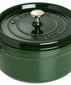 Staub Cocotte Rund Aus Gusseisen In Basilikumgrün