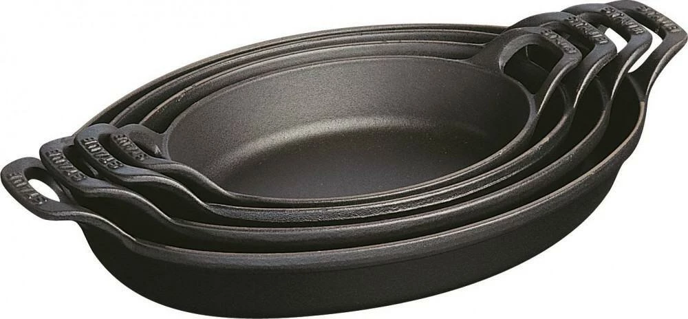 Staub Auflaufform Oval Aus Gusseisen In Schwarz – Bild 2