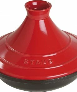 Staub Tajine Aus Gusseisen In Schwarz-kirschrot