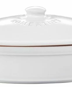 Römertopf Brot-Frische-Topf Oval Weiß, Medium