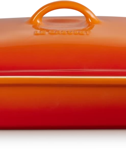 Le Creuset Auflaufform Tradition Mit Deckel, Rechteckig In Ofenrot