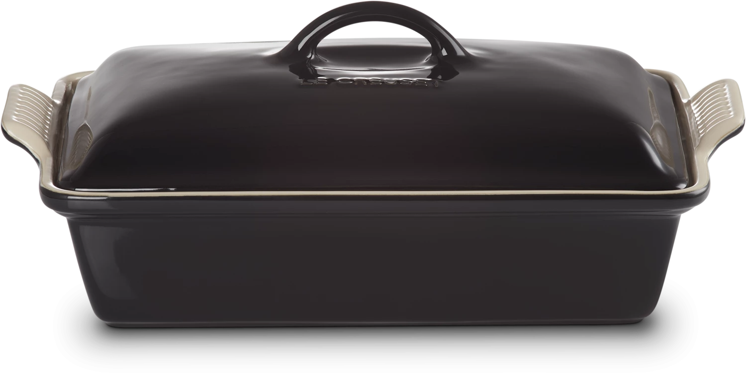 Le Creuset Auflaufform Tradition Mit Deckel, Rechteckig In Schwarz – Bild 2