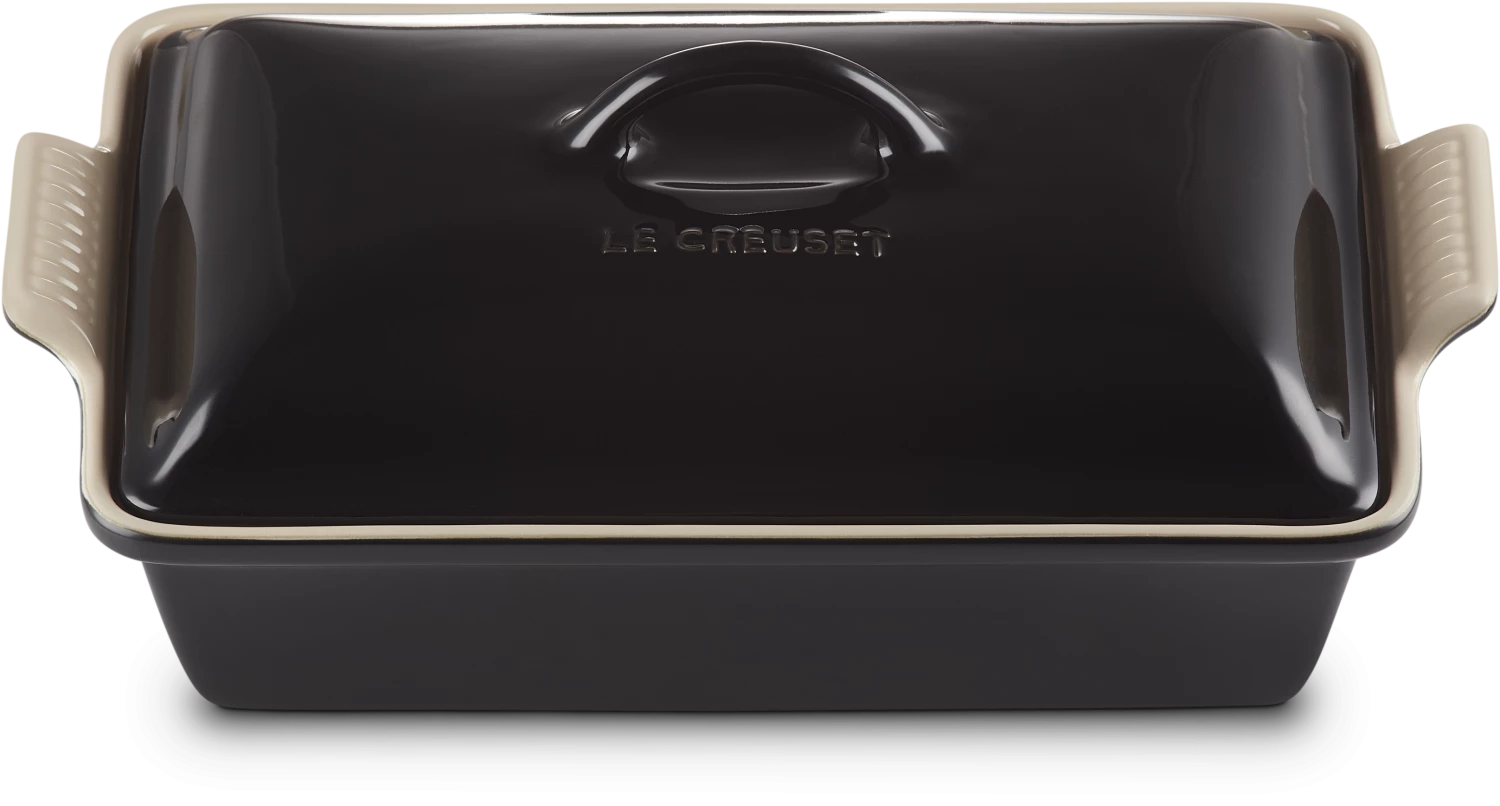 Le Creuset Auflaufform Tradition Mit Deckel, Rechteckig In Schwarz – Bild 3