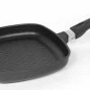 AMT Gastroguss AMT Eckpfanne Flach Aus Aluguss Mit Grillstreifen Für Induktion