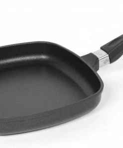 AMT Gastroguss AMT Eckpfanne Flach Aus Aluguss Mit Stielgriff Für Induktion