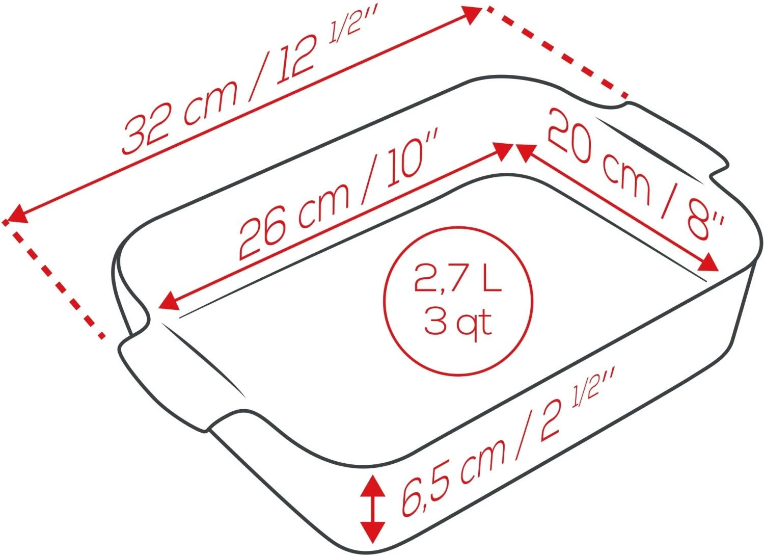 Appolia Auflaufform Rechteckig In Rot – Bild 9