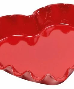 Emile Henry Herzform Mit Wellenrand In Granatapfel