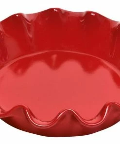 Emile Henry Pie Dish Mit Wellenrand In Granatapfel