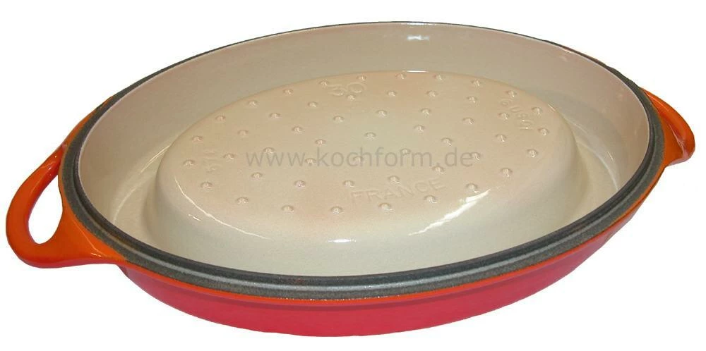 Le Creuset Saftbräter Doufeu Oval Aus Gusseisen In Ofenrot – Bild 2