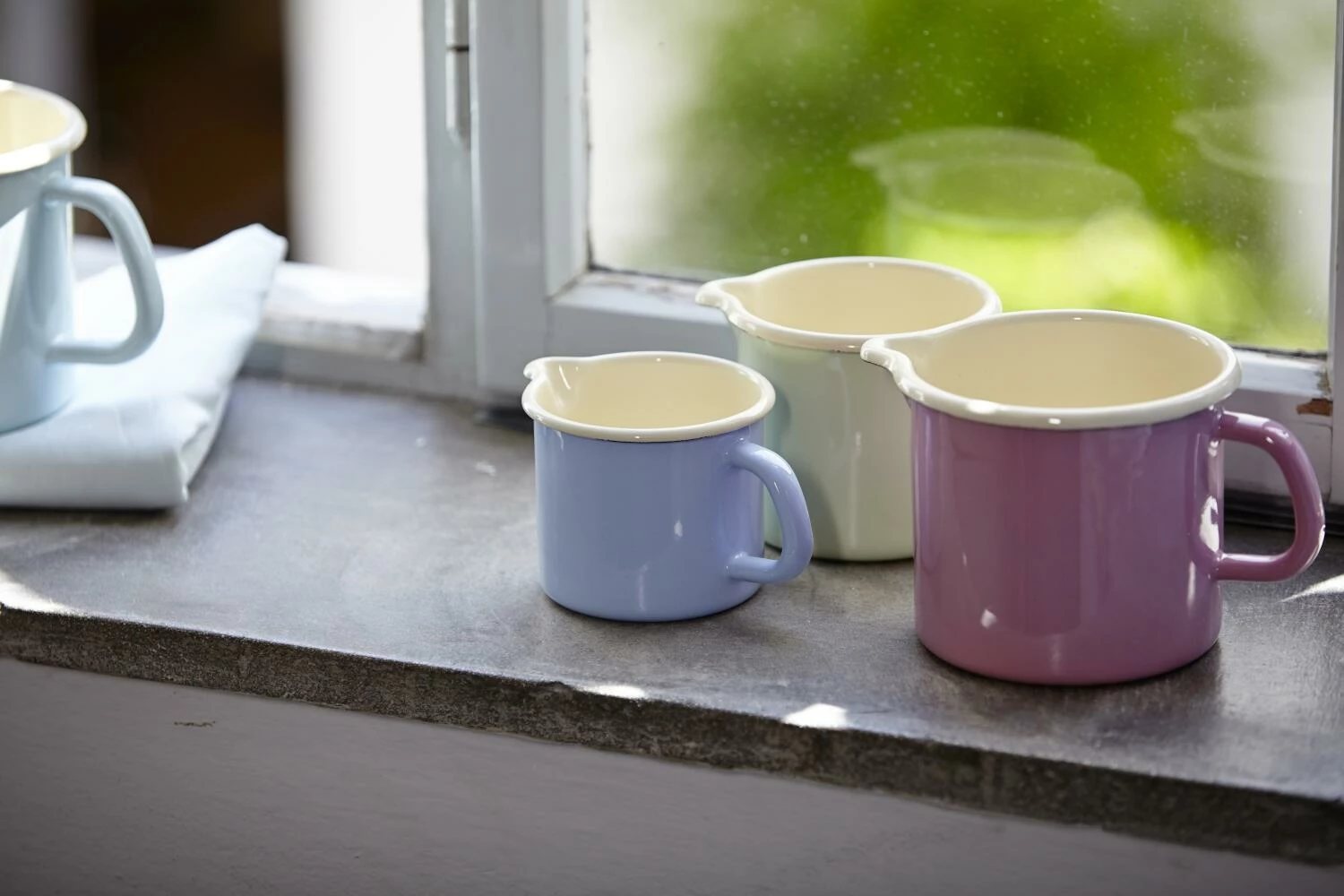 Riess Emaille Riess Schnabeltopf Aus Emaille In Pastell-blau – Bild 3