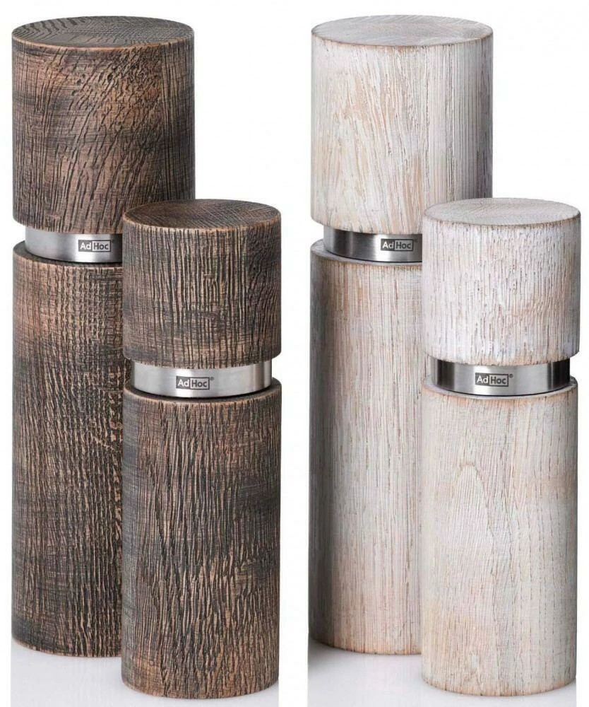 AdHoc Pfeffer- Oder Salzmühle Textura Antique Weiß – Bild 3