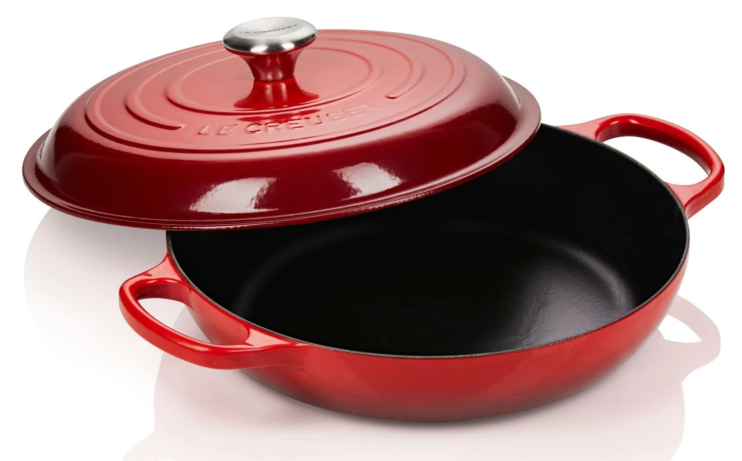 Le Creuset Gourmet-Profitopf Signature In Kirschrot (schwarze Innen-Emaille)